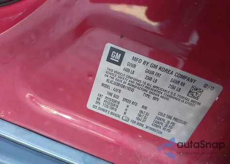 2013 Buick Encore Leather из США, поврежденный, VIN KL4CJGSB1DB119245